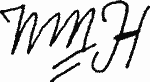 Indiscernible: monogram (Read as: WMH)