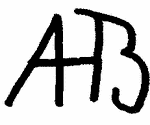 Indiscernible: monogram (Read as: AB)