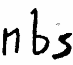Indiscernible: monogram (Read as: NBS)