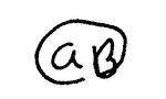 Indiscernible: monogram (Read as: AB)