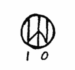 Indiscernible: monogram, symbol or oriental (Read as: W, WI) Indiscernible: monogram, symbol or oriental (Read as: W, WI)