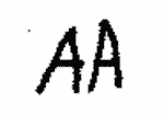 Indiscernible: monogram (Read as: AA)