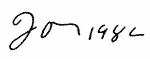 Indiscernible: monogram, illegible (Read as: JO, FOR, JOR)