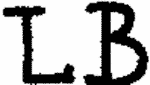 Indiscernible: monogram (Read as: LB)