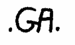 Indiscernible: monogram, afro-american (Read as: GA)