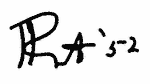 Indiscernible: monogram (Read as: RA)