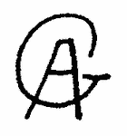 Indiscernible: monogram (Read as: GA, AG)
