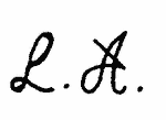 Indiscernible: monogram (Read as: LA)