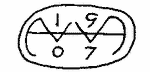 Indiscernible: monogram, symbol or oriental (Read as: EWA) Indiscernible: monogram, symbol or oriental (Read as: EWA)