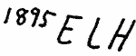 Indiscernible: monogram (Read as: ELH)