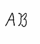 Indiscernible: monogram (Read as: AB)