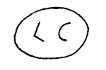 Indiscernible: monogram (Read as: LC)