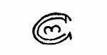 Indiscernible: monogram, symbol or oriental (Read as: GCM, CCM, M, CM)