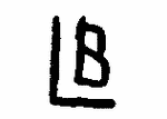 Indiscernible: monogram (Read as: LB)