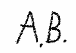Indiscernible: monogram (Read as: AB)