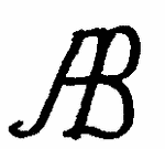 Indiscernible: monogram (Read as: AB)
