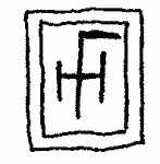Indiscernible: monogram, symbol or oriental (Read as: HF, FH)