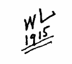Indiscernible: monogram (Read as: WL)