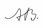 Indiscernible: monogram (Read as: AB)