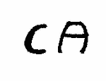 Indiscernible: monogram (Read as: CA)