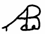 Indiscernible: monogram (Read as: AB)