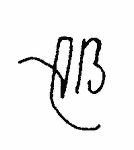 Indiscernible: monogram (Read as: AB)