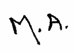 Indiscernible: monogram (Read as: MA) Indiscernible: monogram (Read as: MA)