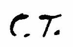Indiscernible: monogram (Read as: CT)