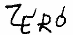 Indiscernible: monogram (Read as: ZERO)