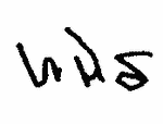 Indiscernible: monogram (Read as: NHS, WHS)