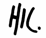 Indiscernible: monogram (Read as: HIC, HIL)