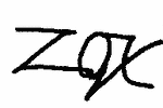 Indiscernible: monogram (Read as: ZOX)