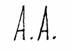Indiscernible: monogram (Read as: AA)