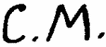 Indiscernible: monogram (Read as: CM)
