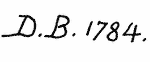 Indiscernible: monogram (Read as: DB)