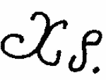 Indiscernible: monogram (Read as: XS)