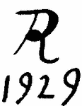 Indiscernible: monogram (Read as: R)