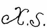 Indiscernible: monogram (Read as: XS)