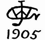 Indiscernible: monogram, symbol or oriental (Read as: JWG, JGW , GJW, )