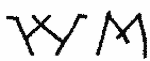 Indiscernible: monogram (Read as: WM)
