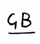 Indiscernible: monogram (Read as: GB)