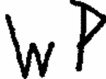 Indiscernible: monogram (Read as: WP)