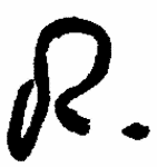 Indiscernible: monogram (Read as: R)