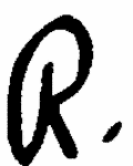 Indiscernible: monogram (Read as: R)