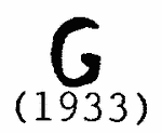Indiscernible: monogram (Read as: G)