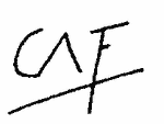 Indiscernible: monogram (Read as: CAF, GAF)
