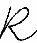 Indiscernible: monogram (Read as: R)