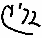 Indiscernible: monogram (Read as: C)