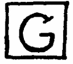 Indiscernible: monogram (Read as: G)