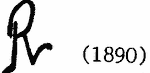 Indiscernible: monogram (Read as: R)